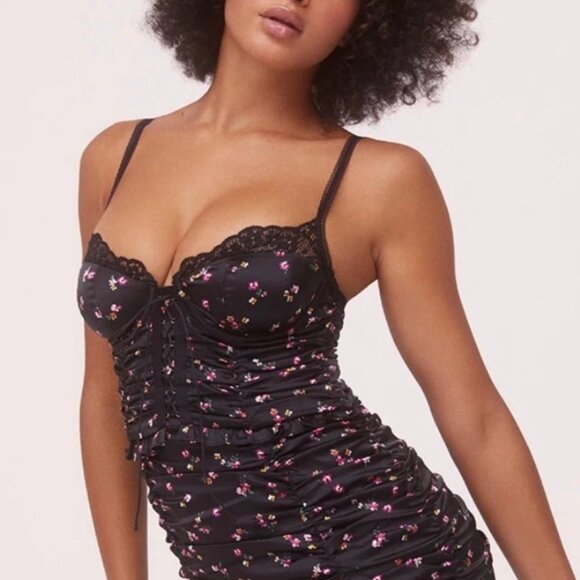 For Love & Lemons Floral Corset Mini Dress (Runs Small) - XL - Picture 4 of 12